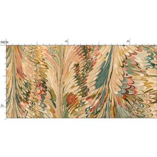 Marbled Feather Wallpaper | Autumn Spice Ebru Repeat Pattern Wallpaper