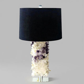 Quartz and Amethyst Table Lamp