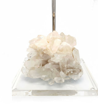 Quartz Geode Table Lamp | Unique Crystal Lamp with Black Shade — Handmade by Design Pretty