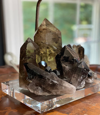 Smokey Quartz Table Lamp, Brown Quartz
