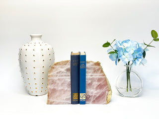 Rose Quartz Bookends