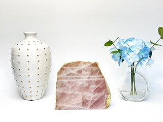 Rose Quartz Bookends