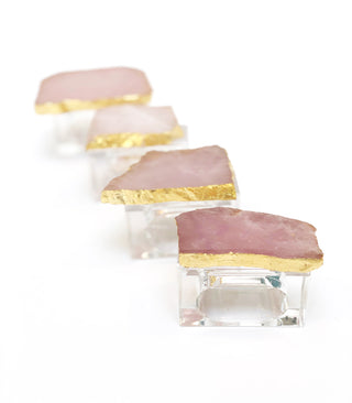 Rose Quartz Napkin Rings