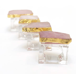 Rose Quartz Napkin Rings