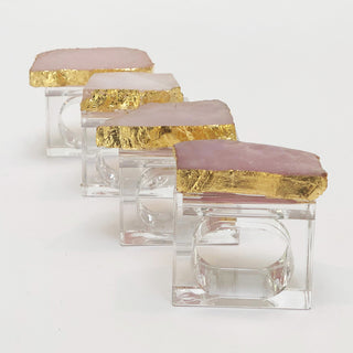 Rose Quartz Napkin Rings